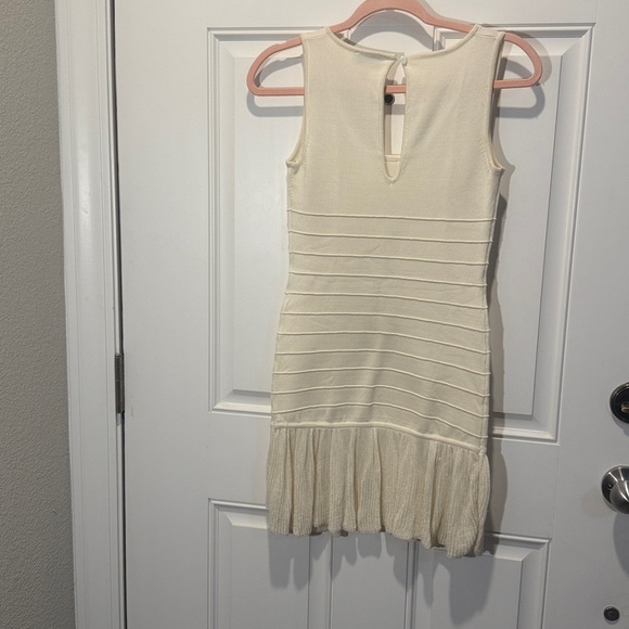 Bebe Ivory Ribbed Mini Dress - Picture 3 of 4